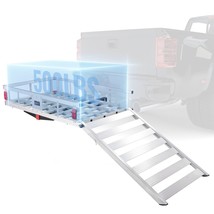 VEVOR 50-Inch Hitch Cargo Carrier Aluminum Ramp 500lb Capacity Luggage Rack - $404.99