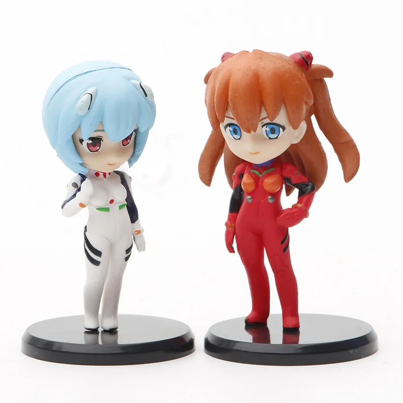 Play Eva Anime Figure Neon Genesis Evangelion Cute Ayanami Rei Figure Doll Asuka - £22.91 GBP