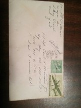 VTG 1945 Postmarked Envelope Air Mail 8 Cent Stamp George Washington Green - £7.96 GBP
