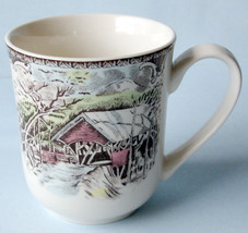 Johnson Brothers Friendly Village Coffee Mug Covered Bridge Scene New No Box - £11.79 GBP