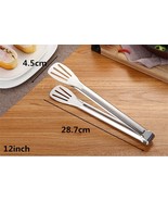 Stainless Tong  Steel Food Clip Salad Bread Barbecue Meat Clip - £9.47 GBP