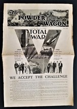 1942 Vintage Wwii Alabama Ordnance Works Newsletter Powder Wagon Hitler Cartoon - £53.39 GBP