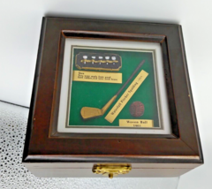 Wooden Golf Shadow Box 4.5”x4.5”x2.5”  Men’s Jewelry Box/Case Vintage &amp; Unique! - $15.51