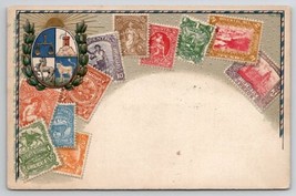 Uruguay Array of Stamps Crest Postcard F28 - $24.95