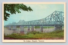 Mississippi River Bridges Nashville Tennessee TN UNP Chrome Postcard N5 - £2.31 GBP