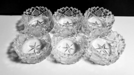 Brilliant Cut Open Salts 6 Pc 1/2 T x 1 3/4 Dia Str Sides Pressed Blank ... - $16.95