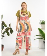 Flour Sack Aloha Overalls W/ Straps Hippie Cottage Core Boho Size Extra ... - €108,51 EUR