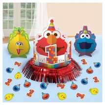 Sesame Street Elmo 1st Birthday Centerpiece Big Bird Cookie Monster Decorations - £8.61 GBP