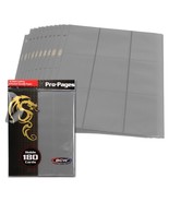 1 pack of 10 BCW 2 ⅝&quot; x 3 ¾&quot; Card 18-Pocket Side Loading Grey Pro Binder... - $7.83