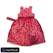 Rare Editions Pink Polka Dotted Kids Party Dress Size 12 - £19.78 GBP