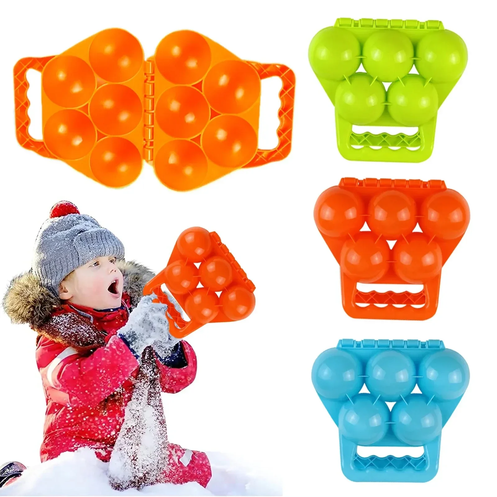 Snowball Maker Clip Children Outdoor Plastic Winter Snow Sand Mould Tool for - £7.72 GBP+