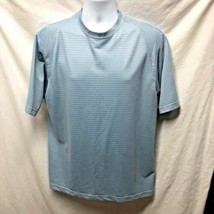 Grand Slam Golf Mens Sz L Lt Blue Polyester Crew Neck Shirt Short Sleeve - $11.29