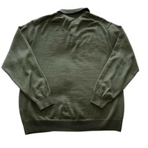 Linea Uomo Wool Blend Pullover Polo Sweater Army Green Men’s XL - £21.93 GBP