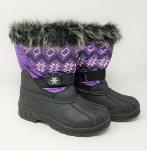 Girls Purple / Black Insulated Winter Boots - Size 4 - $16.00