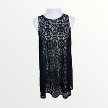 FREE PEOPLE Black Crochet Lace Pullover Dress Small - £21.05 GBP