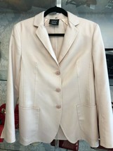 Akris Bergdorf Goodman Pink Kaschmir &amp; Seide Blazer Sz 8 - $444.43