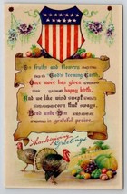Thanksgiving Greetings Poem Gel Coat Postcard V22 - £4.68 GBP