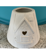S1 - Bird House Candle Shade Ceramic Bisque Ready to Paint, You Paint  - $7.50