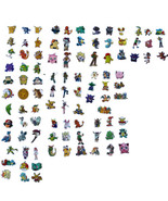 Cool Pokémon With Friends Assorted 3D Colorful PC Stickers 100 PCS NEW - £15.63 GBP