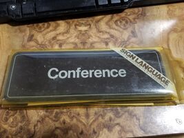 Door Sign Business Commercial Plastic W Adhesive - 9x3 - Conference - $10.84 CAD