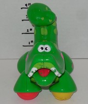 Fisher Price Vintage 2006 Amazing Animals Click Clack Green Crocodile - $14.64