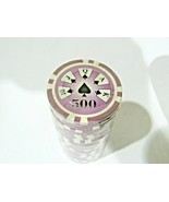 25 Purple 500 Matte High Roller / Hi-Roller Design 14g Clay Poker Chips - £5.49 GBP