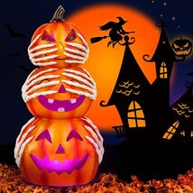 Axcoix Halloween Resin Stacked Pumpkin Decor Light Up Jack O Lantern Orange - €13,16 EUR Axcoix Halloween Resin Stacked Pumpkin Decor Light Up Jack O Lantern Orange - €13,16 EUR