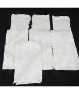 Embossed Cloth Napkins Vintage Estate Sale Find  3 Different Patterns Lo... - $17.46 CAD