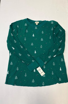 MSRP $35 Style &amp; Co Printed Holiday Waffle Knit Shirt Size 0X - £8.51 GBP