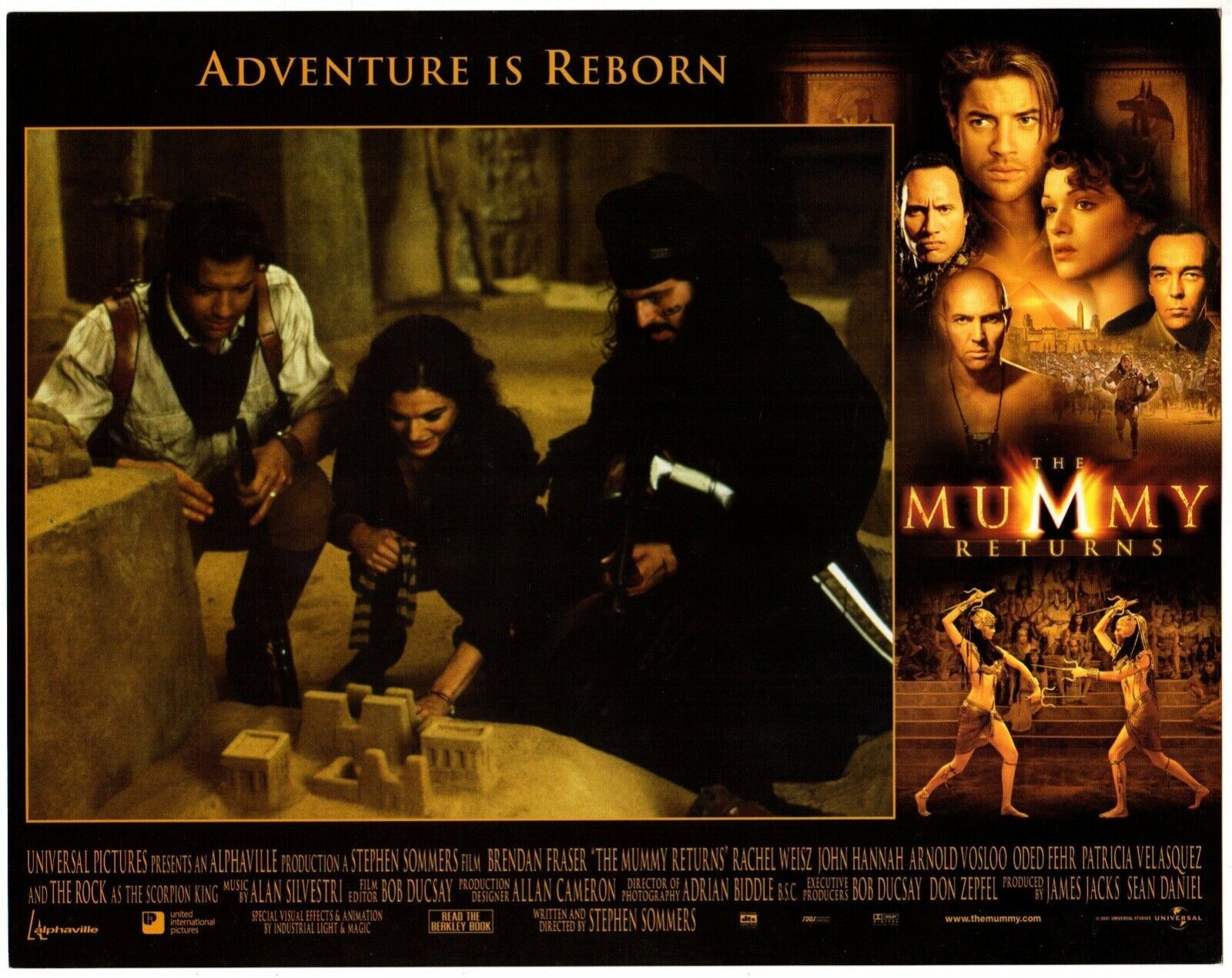 *THE MUMMY RETURNS (2001) Brendan Fraser, Rachel Weisz &amp; Oded Fehr Study... - $35.00