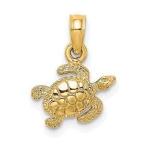 10K Textured Sea Turtle Charm - £72.66 GBP