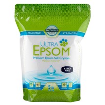 SaltWorks Ultra Epsom Bath Salt, Unscented, Extra Fine Grain, 5 Pound Bag - £43.05 GBP