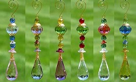 Zaer Ltd. Colorful Crystal Quality Acrylic Teardrop Ornament with Hanger Hook 7  - £11.73 GBP+