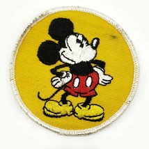 Mickey Mouse Patch Walt Disney Embroidered 3" Yellow w/ White Trim - $5.88