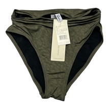 Profile by Gottex Womens 6 Bikini Bottoms High Waisted Swimsuit Olive Green - $18.49