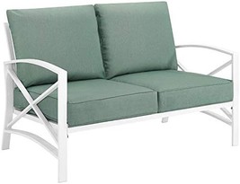 Taditional Patio Loveseat In Mist And White - £350.54 GBP