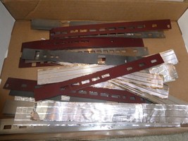 Lot of Vintage HO Scale Metal Passenger Car Walls and Chrome Stickers - $38.61