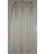 EXCELLENT WOMENS Vanity Fair 30&quot; IVORY HALF SLIP  SIZE L - €16,24 EUR
