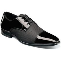 Stacy Adams Pharoah Cap Toe Oxford Shoes Wedding Prom Black Patent 25530-001 image 10