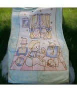 Vintage Novatex? Mink Pastel 39&quot;x57&quot;  Baby Playing Fleece Blanket   - $485.62 CAD