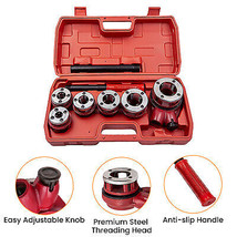 Ratchet Pipe Threader Kit Die Bar Head Handle Tool Set 1/4&#39;&#39; 3/4&#39;&#39;  w/ 6 Dies - £51.85 GBP