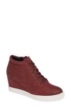Caslon Axel Women Wedge Sneakers Size US 11M Burgundy Oiled Nubuck Leather - £28.48 GBP