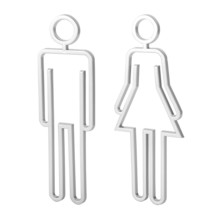 Acrylic Adhesive Backed Men&#39;S And Women&#39;S Bathroom Sign, Bathroom Door S... - $16.99