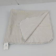 Cloud Island Gray White Stripe Cotton Flannel Baby Swaddle Receiving Blanket - £7.79 GBP