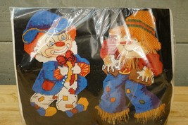 Vintage Dimensions Needlepoint Plastic Canvas CLOWN Wall Art Pattern Kit... - $9.89