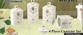 4pc Canister Set Royal - £39.50 GBP