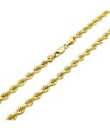 Rope Chain for men 14k solid gold diamond cut 28 inch 4mm thickness - £2,543.49 GBP