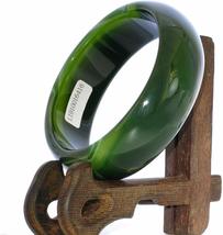 2.4&quot; China Certified Nature Green Chalcedony Jade Women&#39;s Bangle Bracele... - $30.00