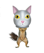 Hilarious Hanging Hollow Cat Head Squirrel Feeder - £16.50 GBP