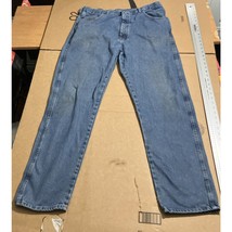 Old Mill Men&#39;s Size 40X34 Blue Denim Jeans, Straight Leg Work Pants, Rig... - $19.80